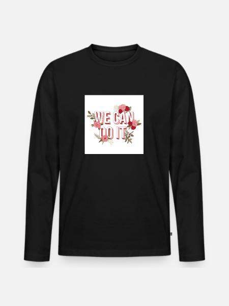 We can Do it - Männer Premium Bio Langarmshirt - Schwarz