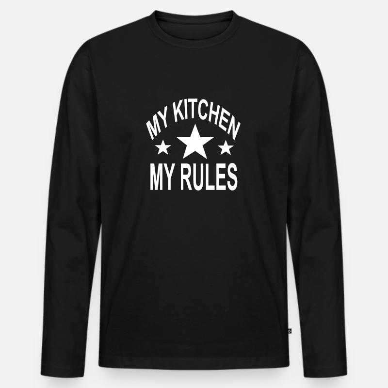 Küche - Männer Premium Bio Langarmshirt - Schwarz