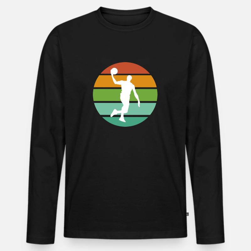 Basketball - Männer Premium Bio Langarmshirt - Schwarz