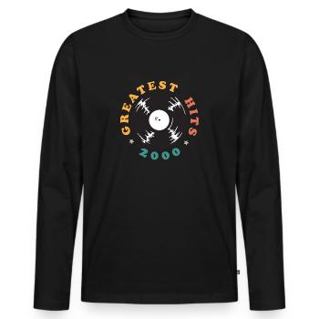Millésime 2000 - T-shirt manches longues Premium bio Homme - noir - Devant - Nico (187cm)