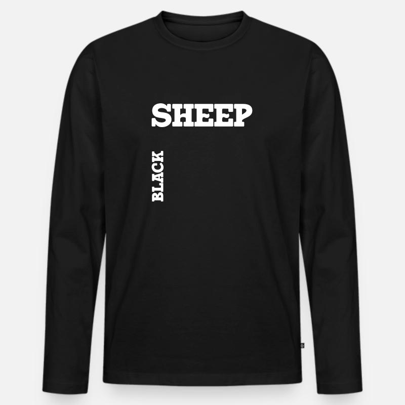 Black Sheep - Männer Premium Bio Langarmshirt - Schwarz