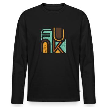 Funk Retro - Men's Premium Organic Long Sleeve Shirt - black - Front - Nico (187cm)