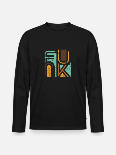 Funk Retro - Men's Premium Organic Long Sleeve Shirt - black