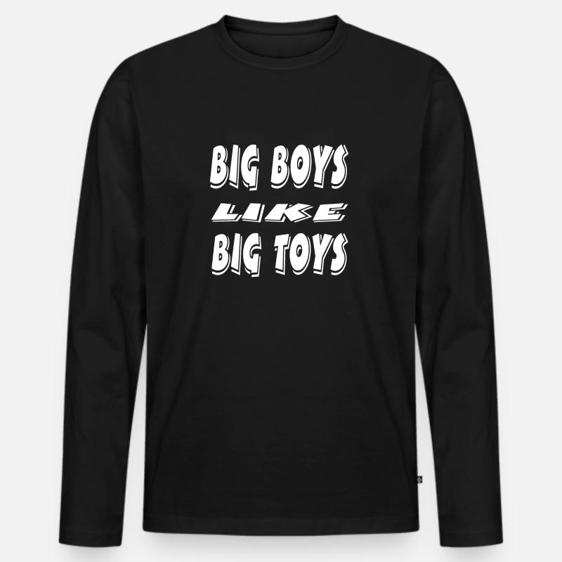 Traktor - Männer Premium Bio Langarmshirt - Schwarz