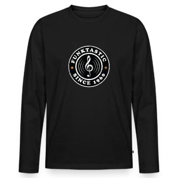 Millésime 1960 - T-shirt manches longues Premium bio Homme - noir - Devant - Nico (187cm)