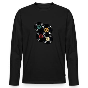 2007 Year of birth - Men's Premium Organic Long Sleeve Shirt - black - Front - Nico (187cm)