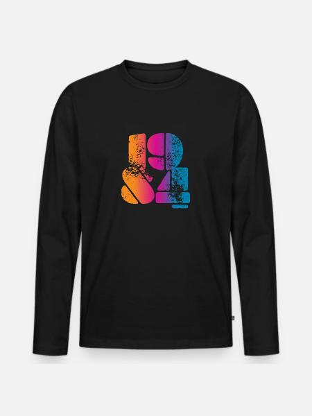 Millésime 1984 - T-shirt manches longues Premium bio Homme - noir