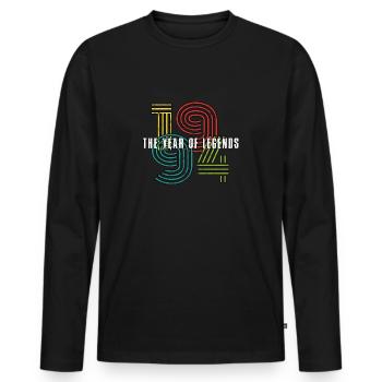 1994 Jahrgang Vintage Geburtstag Geschenk - Männer Premium Bio Langarmshirt - Schwarz - Vorne - Nico (187cm)