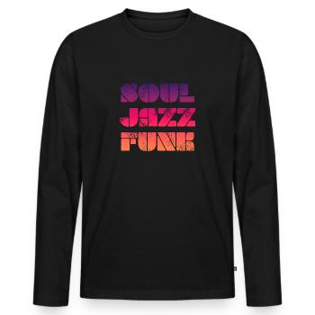 Soul Jazz Funk - Männer Premium Bio Langarmshirt - Schwarz - Vorne - Nico (187cm)