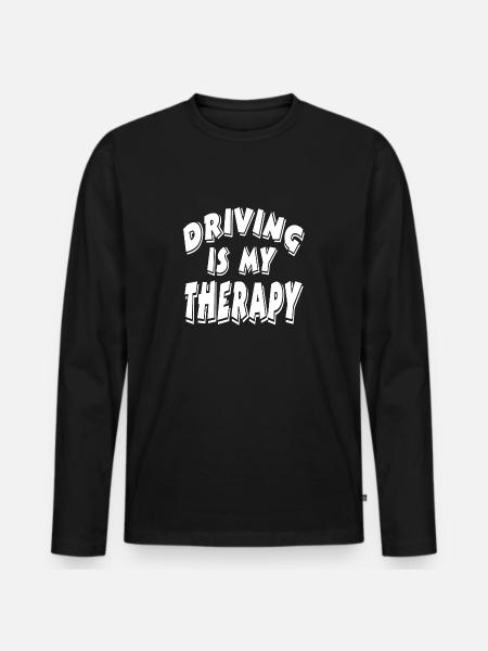 Car - Men's Premium Organic Long Sleeve Shirt - black
