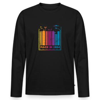 1994 Jahrgang Vintage Geburtstag Geschenk - Männer Premium Bio Langarmshirt - Schwarz - Vorne - Nico (187cm)