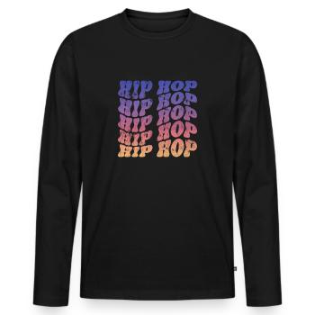 Hip Hop Rap Musique - T-shirt manches longues Premium bio Homme - noir - Devant - Nico (187cm)