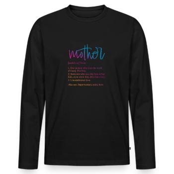 Mother - Männer Premium Bio Langarmshirt - Schwarz - Vorne - Nico (187cm)