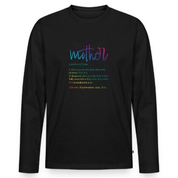 Mother - Männer Premium Bio Langarmshirt - Schwarz - Vorne - Nico (187cm)