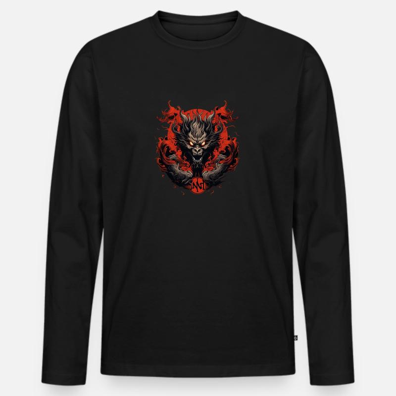 Unerfüllter Schatten - Männer Premium Bio Langarmshirt - Schwarz