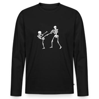 Karate Judo Jiu jitsu - Männer Premium Bio Langarmshirt - Schwarz - Vorne - Nico (187cm)