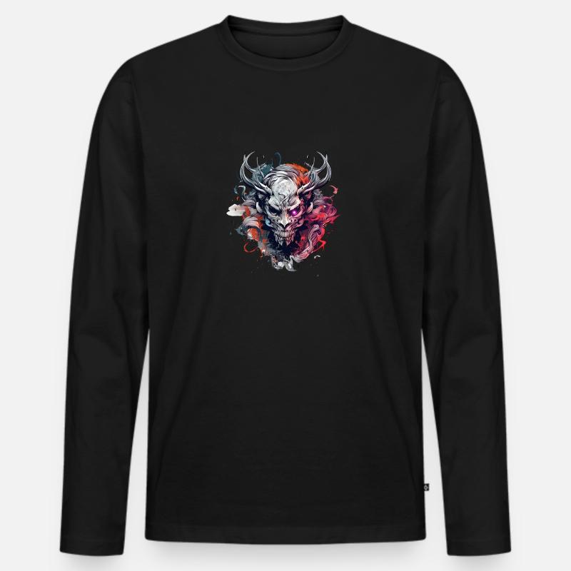Das Böse in dir - Männer Premium Bio Langarmshirt - Schwarz