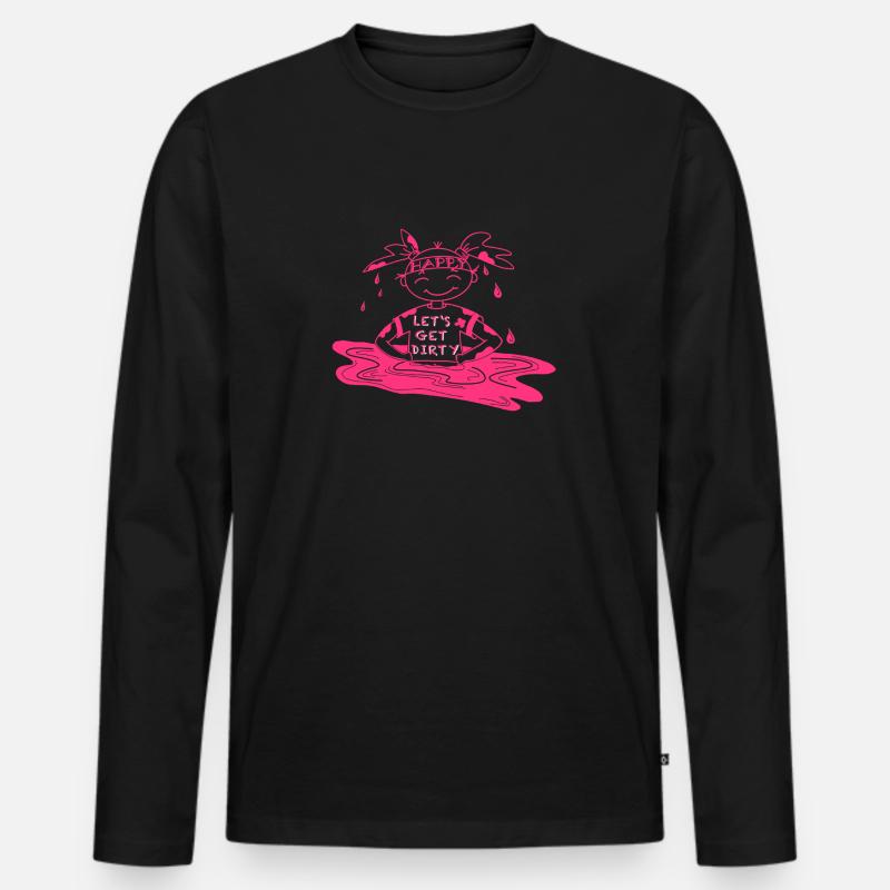 Schlammlauf 2.0 - Männer Premium Bio Langarmshirt - Schwarz