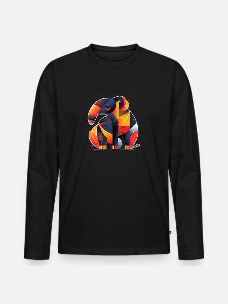 Anteater | abstract artwork - Men's Premium Organic Long Sleeve Shirt - black