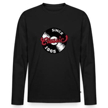 Millésime 1965 - T-shirt manches longues Premium bio Homme - noir - Devant - Nico (187cm)