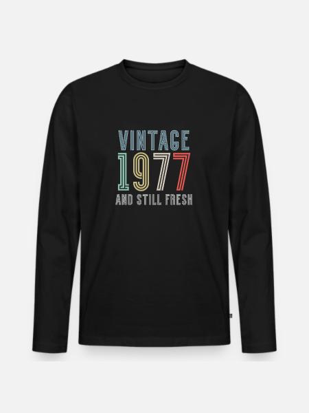 Millésime 1977 - T-shirt manches longues Premium bio Homme - noir