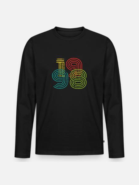 Millésime 1998 - T-shirt manches longues Premium bio Homme - noir