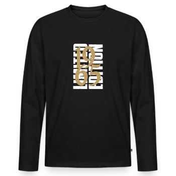 Millésime 1965 - T-shirt manches longues Premium bio Homme - noir - Devant - Nico (187cm)