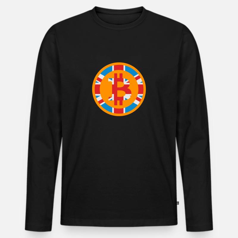 Bitcoin Deutschland - Männer Premium Bio Langarmshirt - Schwarz