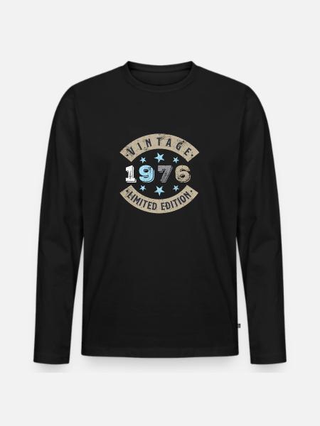 Millésime 1976 - T-shirt manches longues Premium bio Homme - noir
