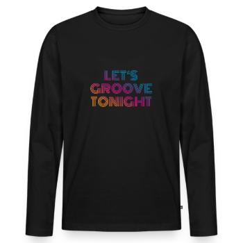 Grooveons ce soir - T-shirt manches longues Premium bio Homme - noir - Devant - Nico (187cm)