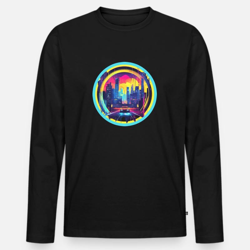 Willkommen in der Zukunft - Männer Premium Bio Langarmshirt - Schwarz