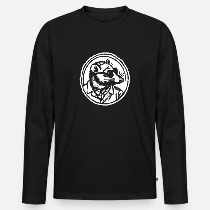 Maulwurf - Männer Premium Bio Langarmshirt - Schwarz