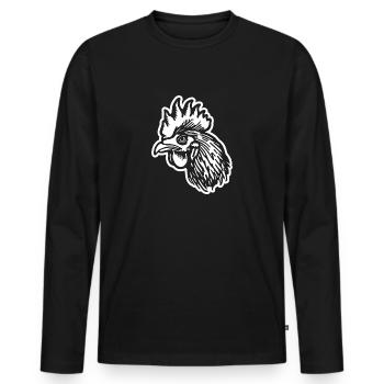 Chicken Chicken Coop - Men's Premium Organic Long Sleeve Shirt - black - Front - Nico (187cm)