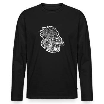 Chicken Chicken Coop - Men's Premium Organic Long Sleeve Shirt - black - Front - Nico (187cm)