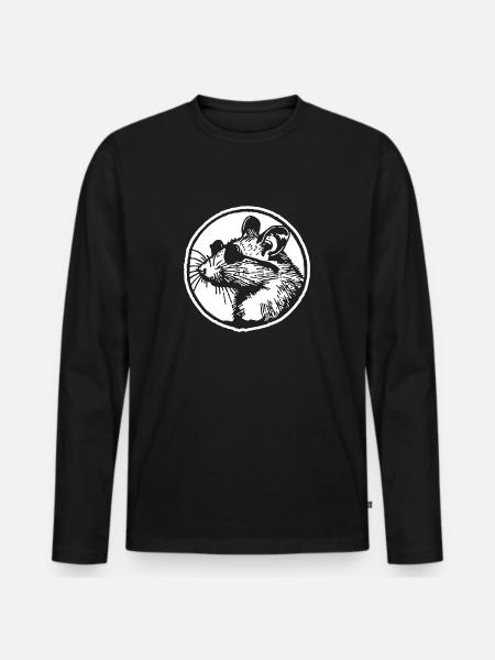 Mouse Rat - Men's Premium Organic Long Sleeve Shirt - black