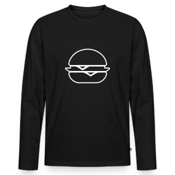 Burgers de Hambourg - T-shirt manches longues Premium bio Homme - noir - Devant - Nico (187cm)