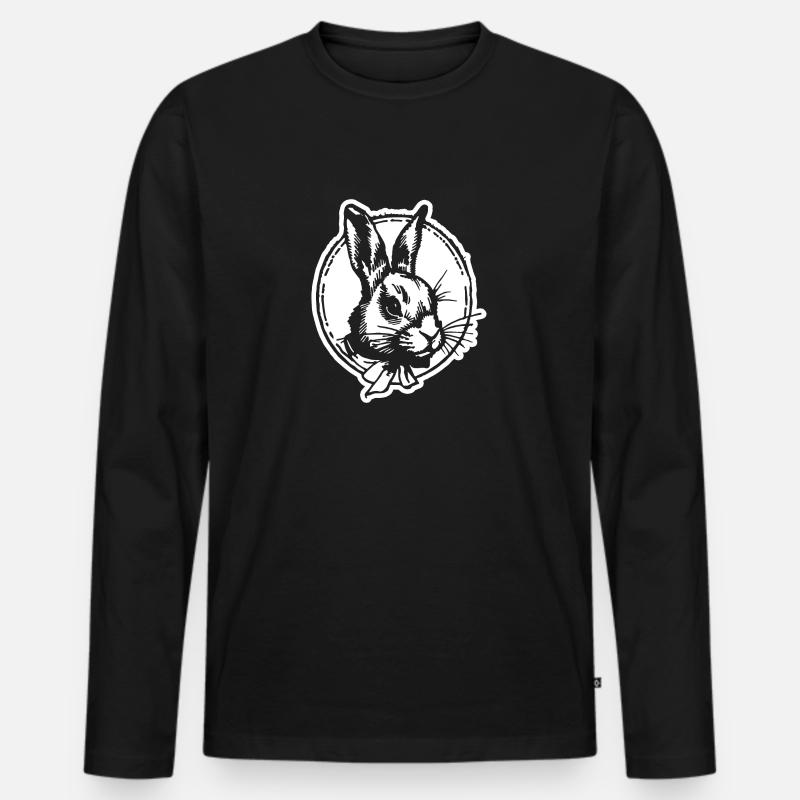 Rabbit Rabbit - Men's Premium Organic Long Sleeve Shirt - black