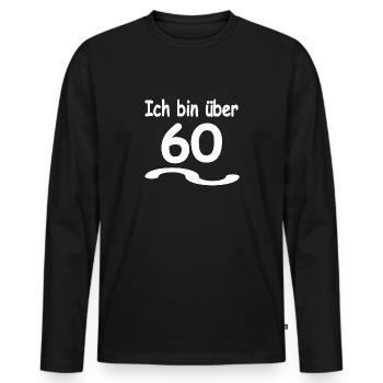 Opa - Männer Premium Bio Langarmshirt - Schwarz - Vorne - Nico (187cm)