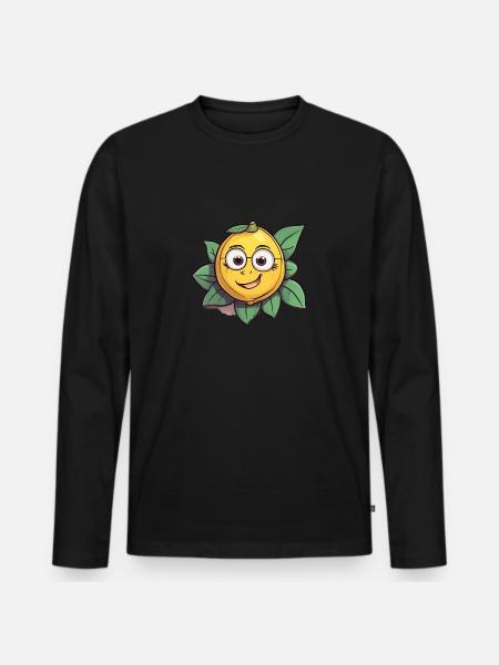 Lemon Citrus Fruit Fruit - Men's Premium Organic Long Sleeve Shirt - black