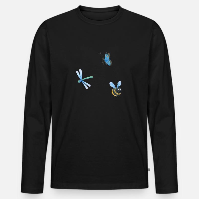 Elfenzauber - Männer Premium Bio Langarmshirt - Schwarz