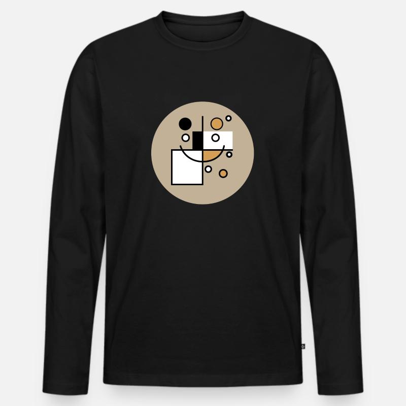 Design "Just Vibes" - Männer Premium Bio Langarmshirt - Schwarz