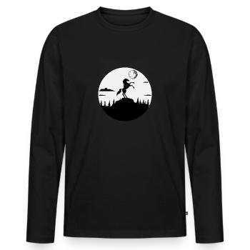 Rider Rider Horse Horse Horse Rider - Men's Premium Organic Long Sleeve Shirt - black - Front - Nico (187cm)
