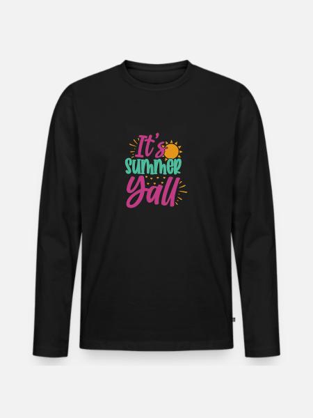 Its Summer Yall-01 - Men's Premium Organic Long Sleeve Shirt - black