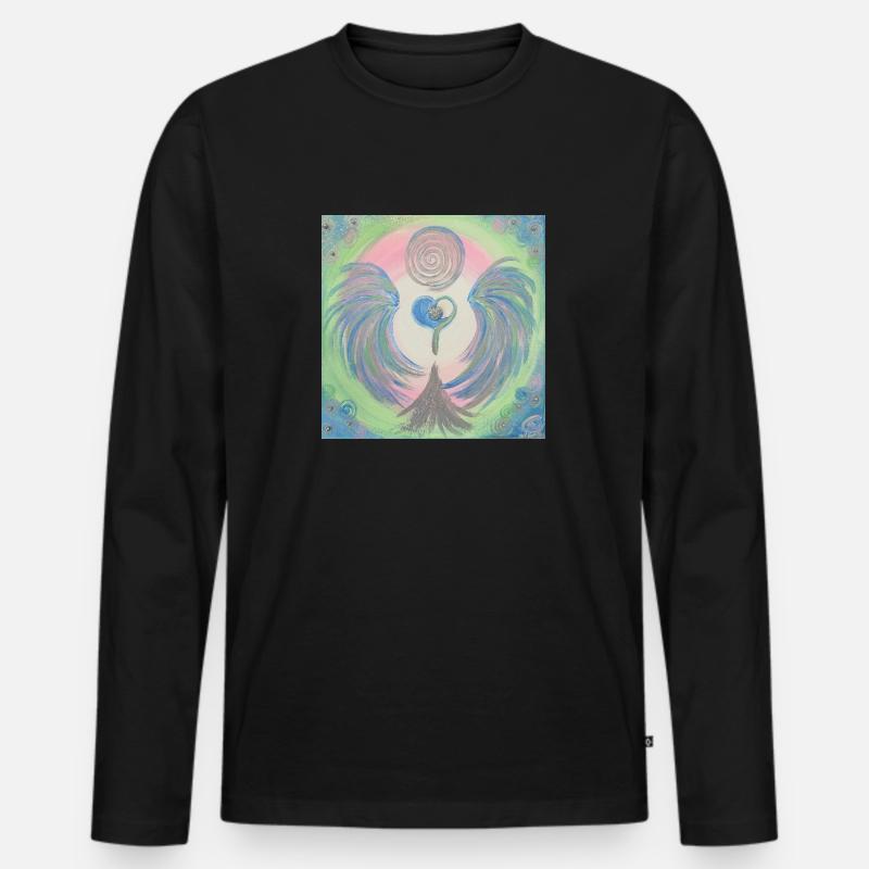 Herzengel Finale - Männer Premium Bio Langarmshirt - Schwarz