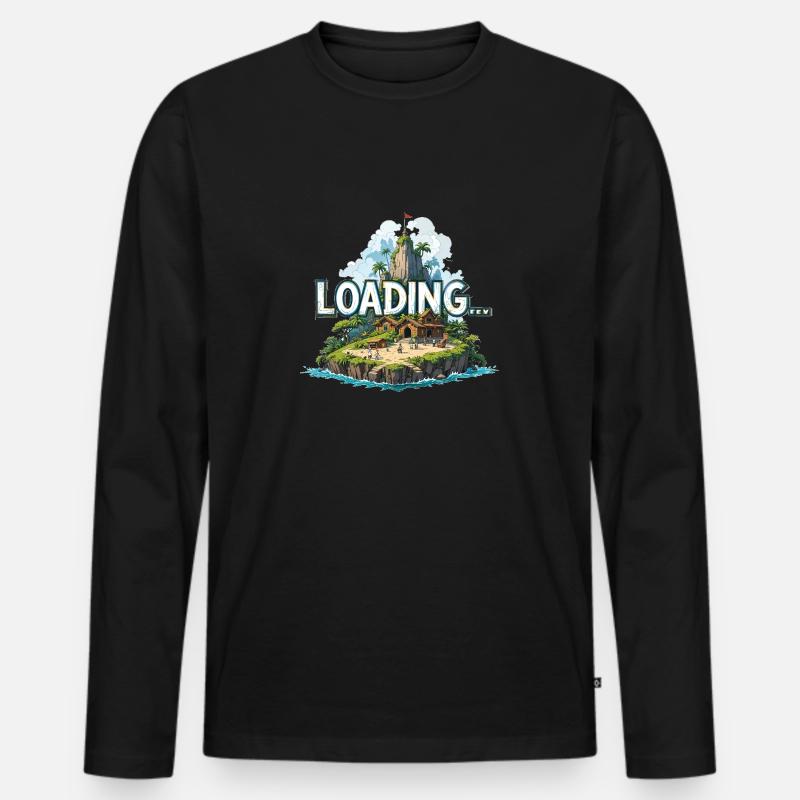 loading .. - Männer Premium Bio Langarmshirt - Schwarz