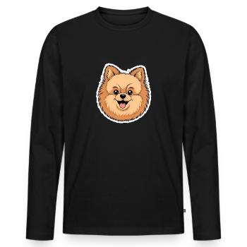 Eurasier - Men's Premium Organic Long Sleeve Shirt - black - Front - Nico (187cm)