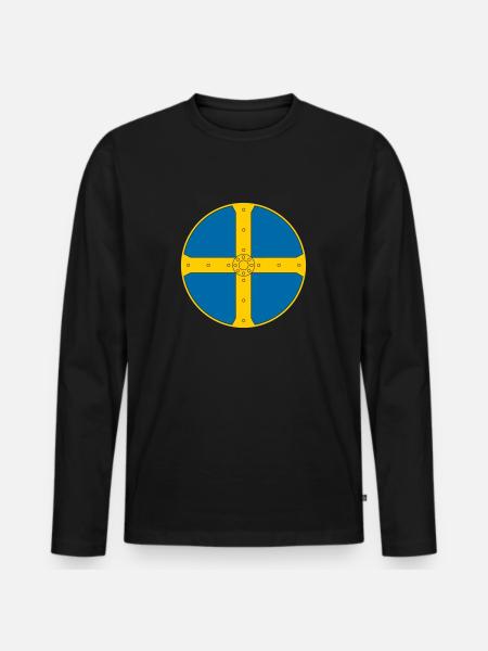 Wikinger - Männer Premium Bio Langarmshirt - Schwarz