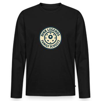 Dink Legends Family Schultz Vintage Pickleball - Men's Premium Organic Long Sleeve Shirt - black - Front - Nico (187cm)