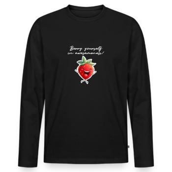 Baies vous-même en beauté ! - T-shirt manches longues Premium bio Homme - noir - Devant - Nico (187cm)