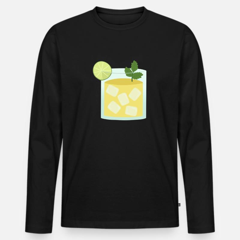 Moskauer Maultier-Cocktail - Männer Premium Bio Langarmshirt - Schwarz